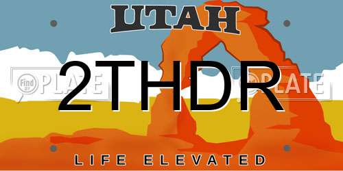 2THDR Utah License Plate