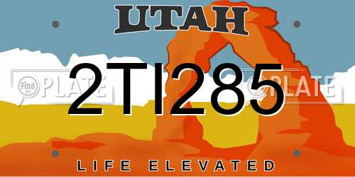 2TI285 Utah License Plate