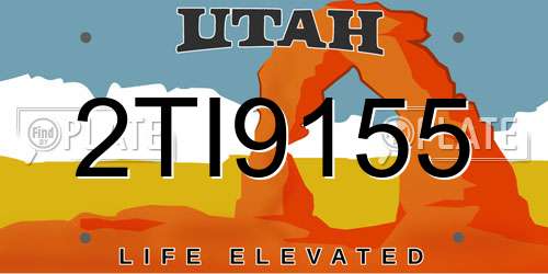 2TI9155 Utah License Plate