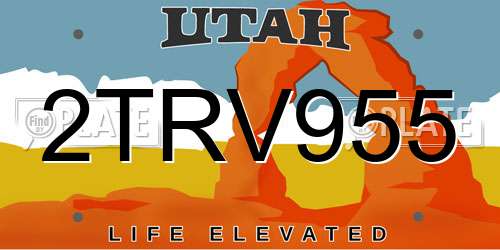2TRV955 Utah License Plate
