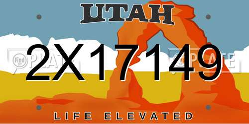 2X17149 Utah License Plate