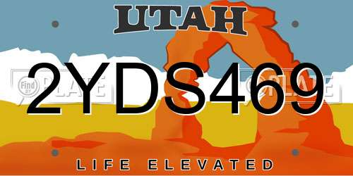 2YDS469 Utah License Plate