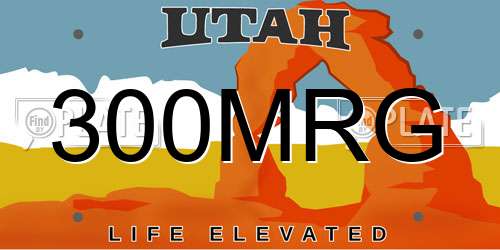 300MRG Utah License Plate