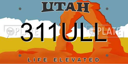 311ULL Utah License Plate