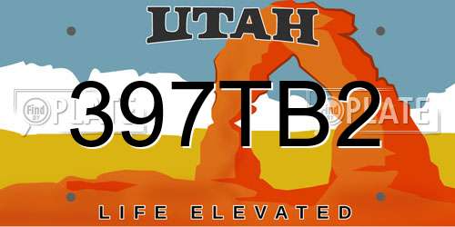 397TB2 Utah License Plate