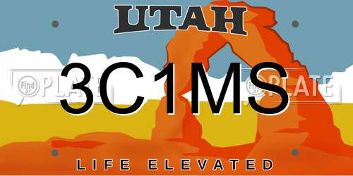 3C1MS Utah License Plate