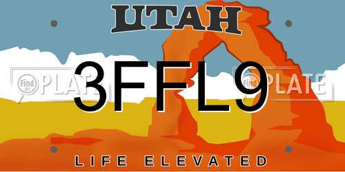 3FFL9 Utah License Plate