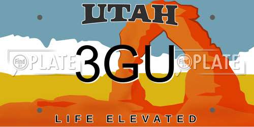 3GU Utah License Plate