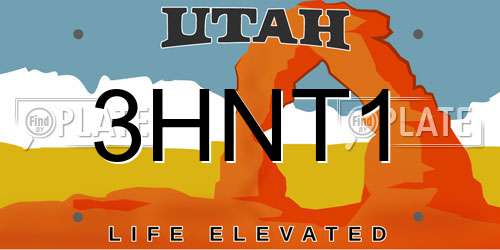3HNT1 Utah License Plate