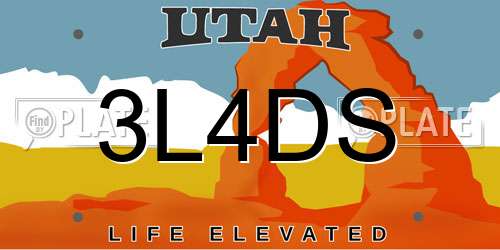 3L4DS Utah License Plate