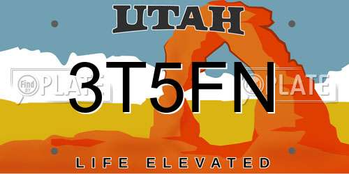 3T5FN Utah License Plate