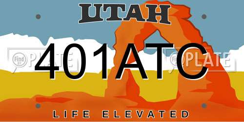 401ATC Utah License Plate