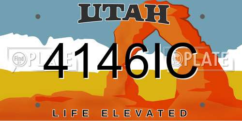 4146IC Utah License Plate