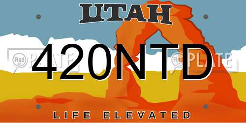 420NTD Utah License Plate