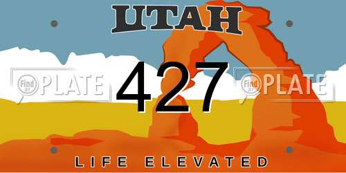 427 Utah License Plate