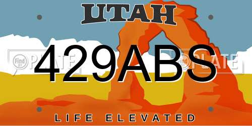 429ABS Utah License Plate
