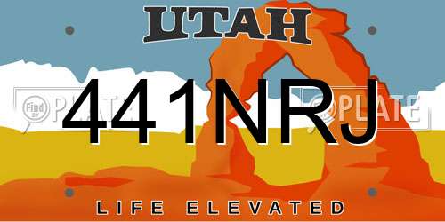 441NRJ Utah License Plate