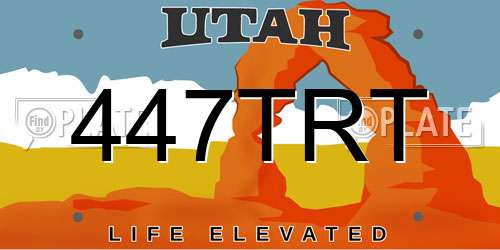 447TRT Utah License Plate