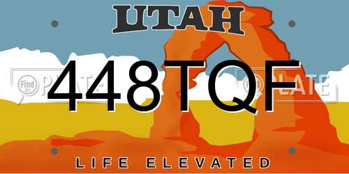 448TQF Utah License Plate