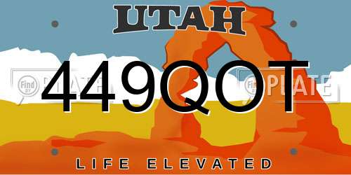 449QOT Utah License Plate