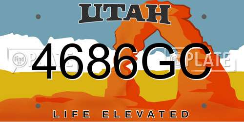 4686GC Utah License Plate