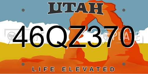 46QZ370 Utah License Plate