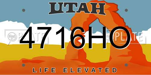 4716HO Utah License Plate
