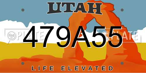 479A55 Utah License Plate