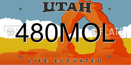 480MOL Utah License Plate