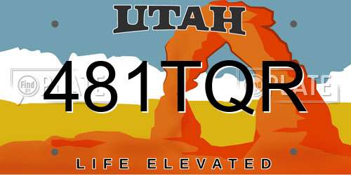 481TQR Utah License Plate