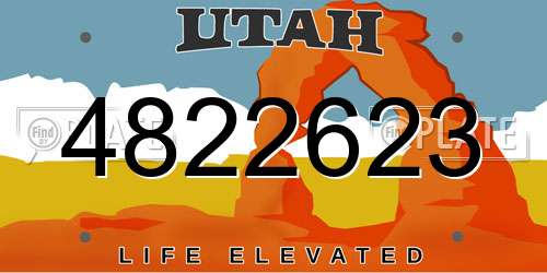 4822623 Utah License Plate