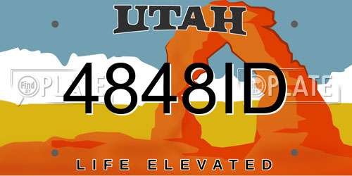 4848ID Utah License Plate