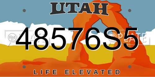 48576S5 Utah License Plate