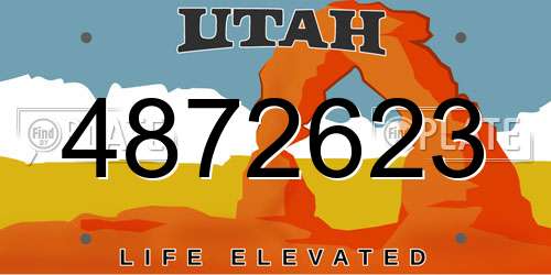 4872623 Utah License Plate