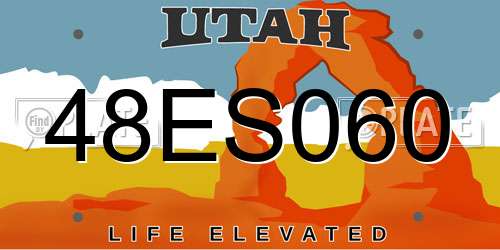 48ES060 Utah License Plate