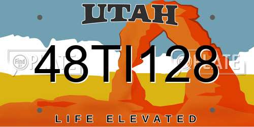 48TI128 Utah License Plate
