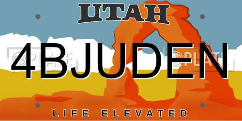 4BJUDEN Utah License Plate