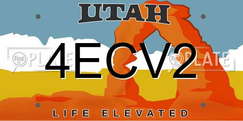 4ECV2 Utah License Plate