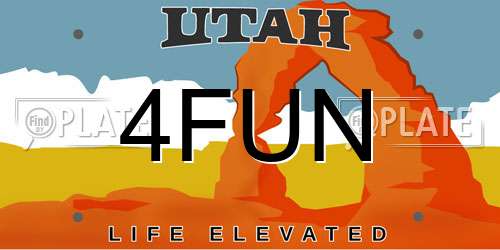 4FUN Utah License Plate