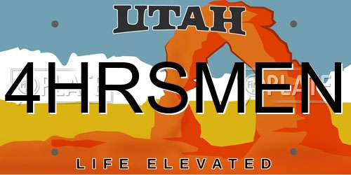 4HRSMEN Utah License Plate