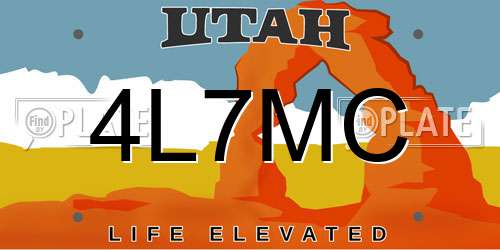 4L7MC Utah License Plate