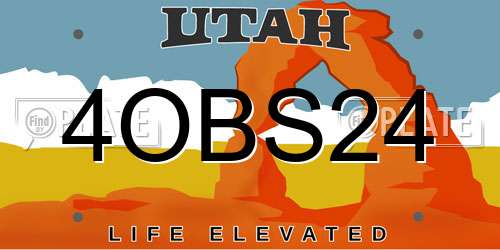 4OBS24 Utah License Plate