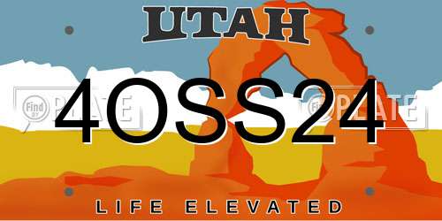 4OSS24 Utah License Plate