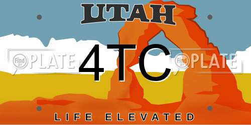 4TC Utah License Plate