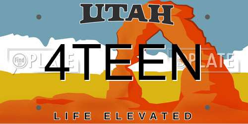 4TEEN Utah License Plate