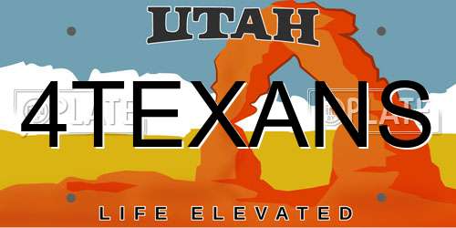 4TEXANS Utah License Plate