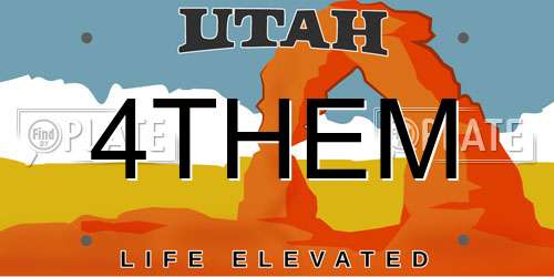 4THEM Utah License Plate