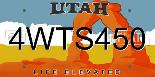 4WTS450 Utah License Plate