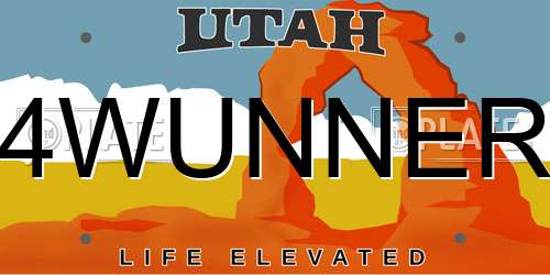 4WUNNER Utah License Plate