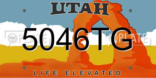 5046TG Utah License Plate